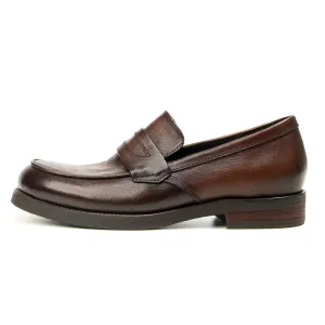 Leather Moccasins, Low Heel