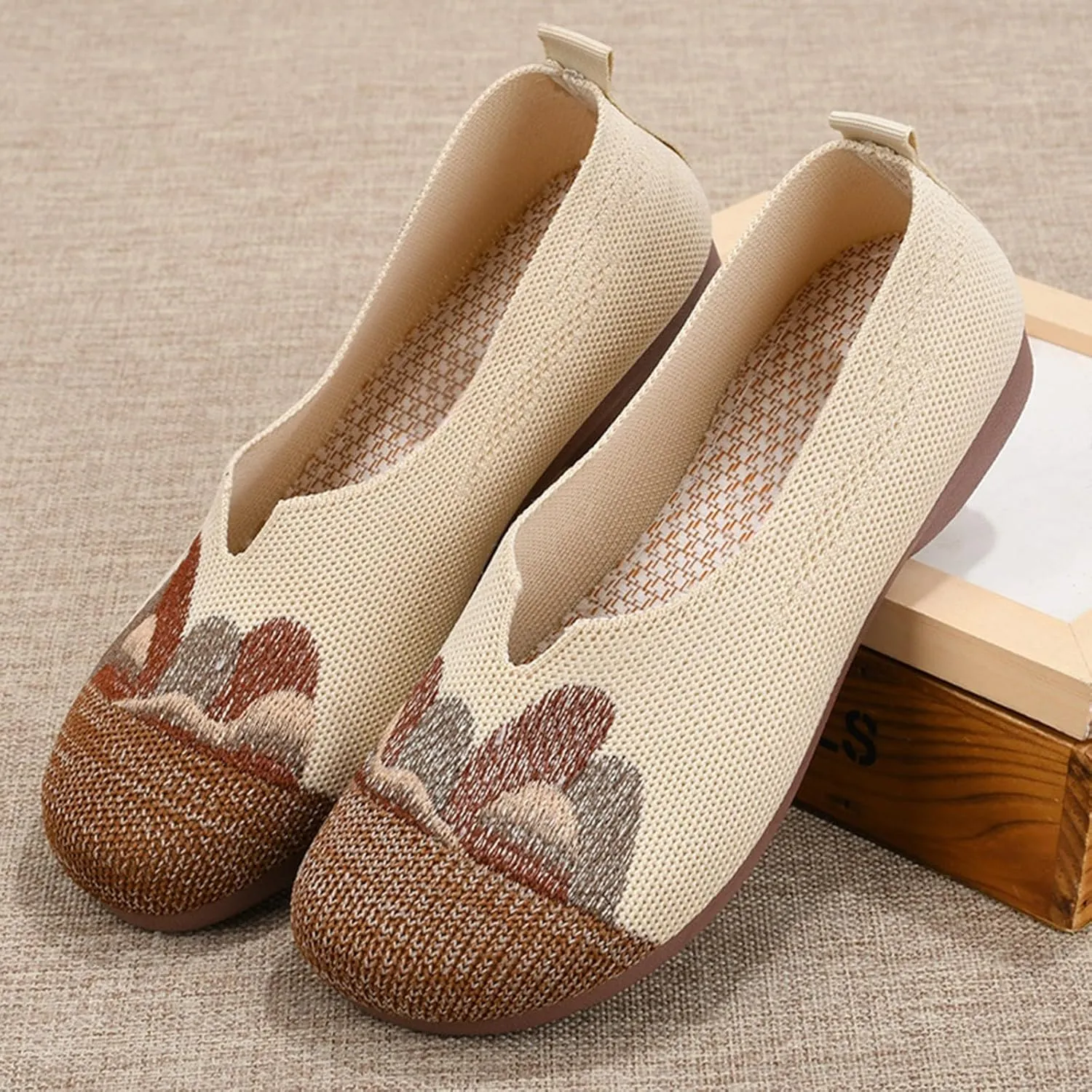 Loafers for Women Comfort Slip On Walking Shoes Knit Dress𝐲 Casual Business Work Flat𝐬 Wide Width Comfortable Sneaker