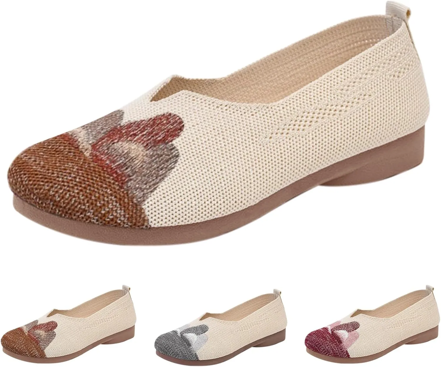 Loafers for Women Comfort Slip On Walking Shoes Knit Dress𝐲 Casual Business Work Flat𝐬 Wide Width Comfortable Sneaker