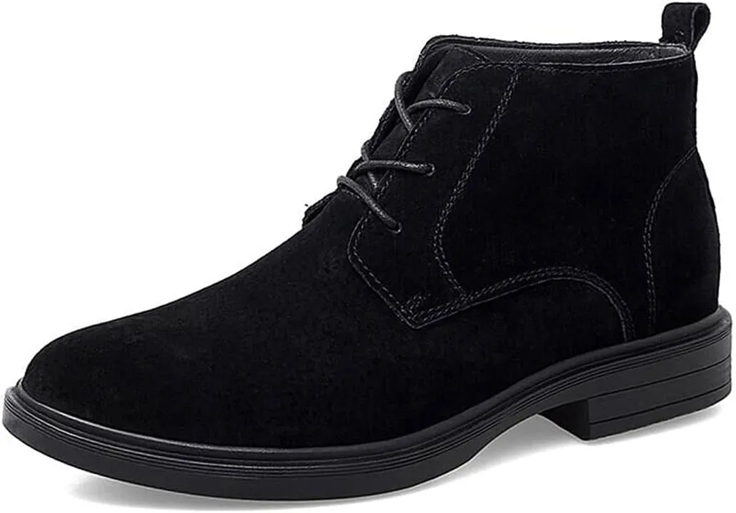 Mens Boots Men's Boots Warm Plush Men's Snow Boots Genuine Leather Men Boots Outdoor Work Ankle Boots Non-slip Walking Shoes
