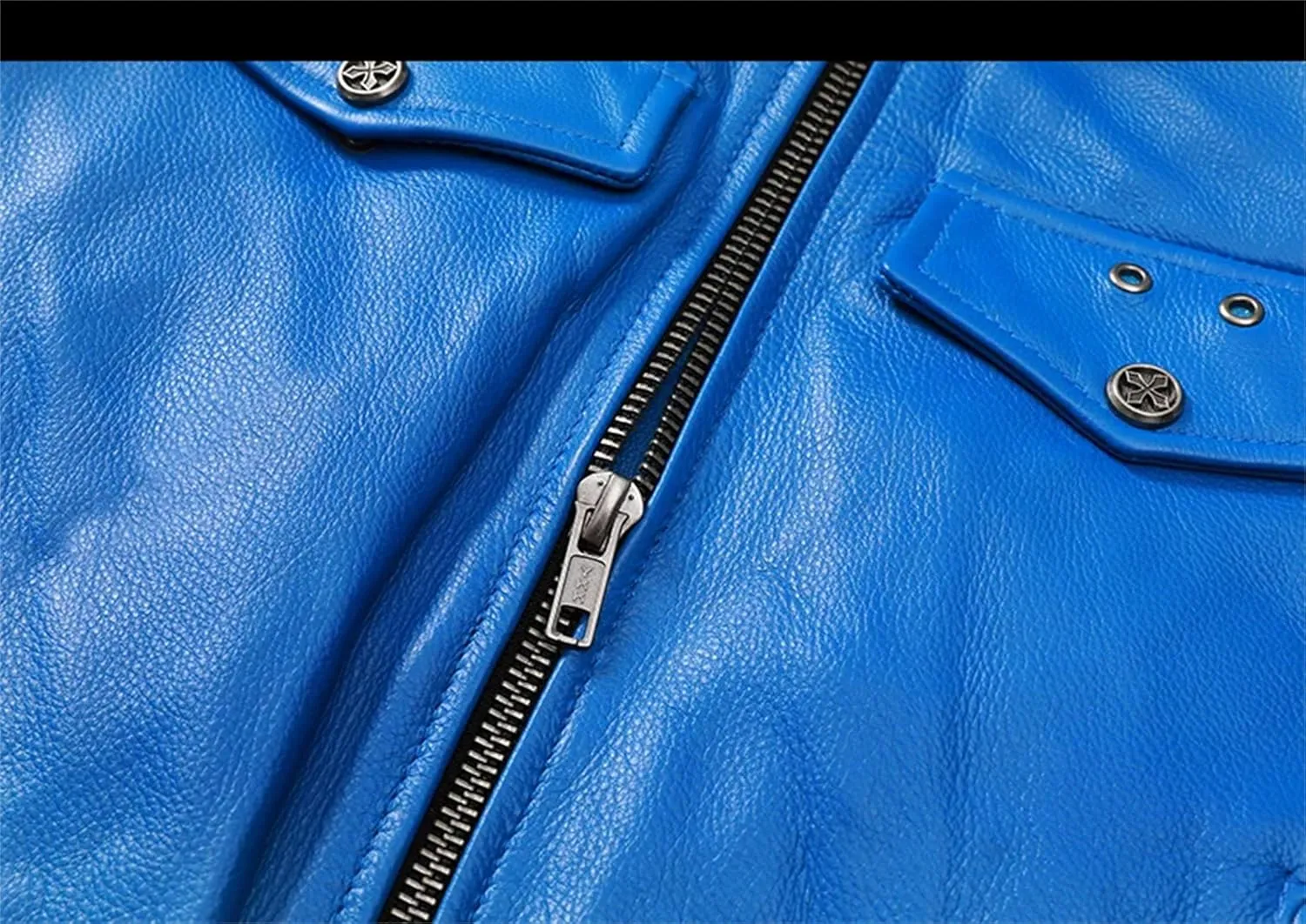 Men’s Cowhide Leather Jacket Cool Weather Slim Fit Motorcycle Coat