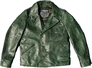 Men’s Double Helix Rider Leather Jacket Motorcycle Slim Fit Year-Round Coat