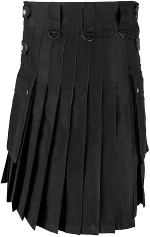 Men's Fashion Kendo Skirts Glitter Foam Clothing with Pockets Gothic Scottish Vintage Scotland Skirts
