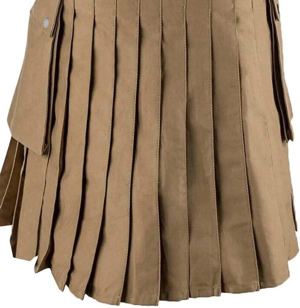 Men's Fashion Kendo Skirts Glitter Foam Clothing with Pockets Gothic Scottish Vintage Scotland Skirts