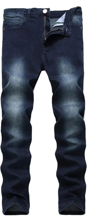 Men's Jeans Comfort Stretch Denim Straight Leg Relaxed Fit Jeans Year