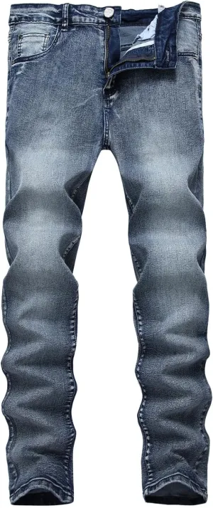 Men's Jeans Comfort Stretch Denim Straight Leg Relaxed Fit Jeans Year
