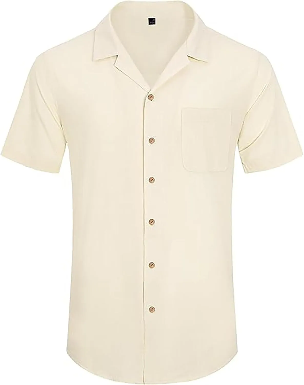 Mens Linen Shirts Short Sleeve Button Down Shirts Cotton Summer Beach Cuban Shirts Long Sleeve Undershirts for Men Shirt