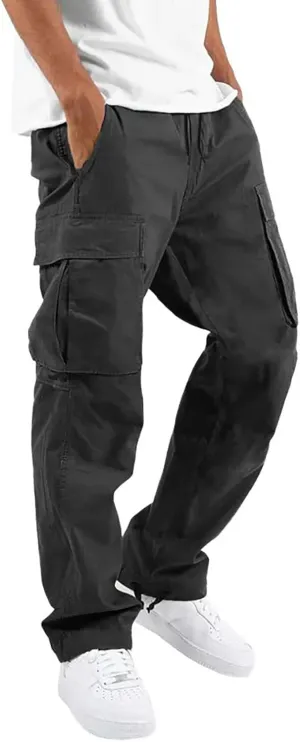 Mens Pants Stocking Sock Winter High Street Fashion Leisure Loose Sports Running Solid Color Lace Up Pants Sweater