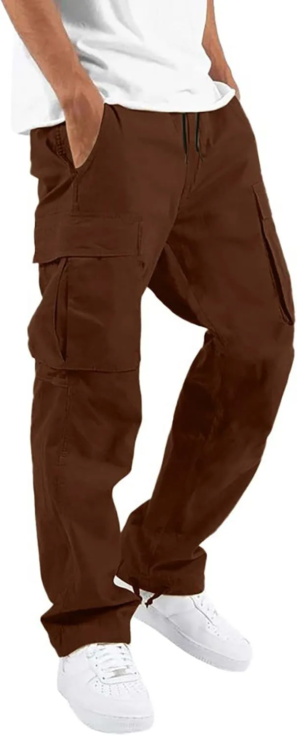 Mens Pants Stocking Sock Winter High Street Fashion Leisure Loose Sports Running Solid Color Lace Up Pants Sweater