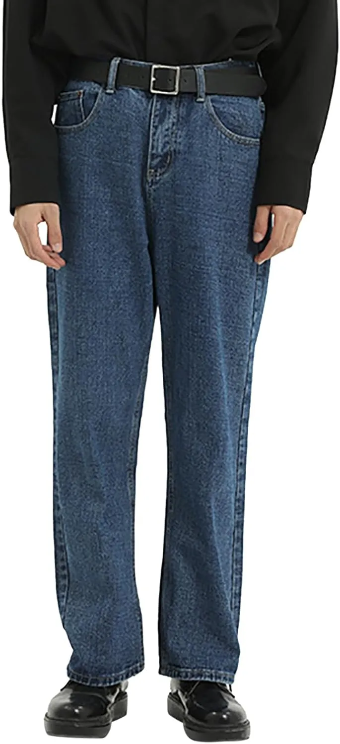 Men's Relaxed Fit Jeans Straight Leg Stretch Comfort Denim Jeans for Men Moccasins