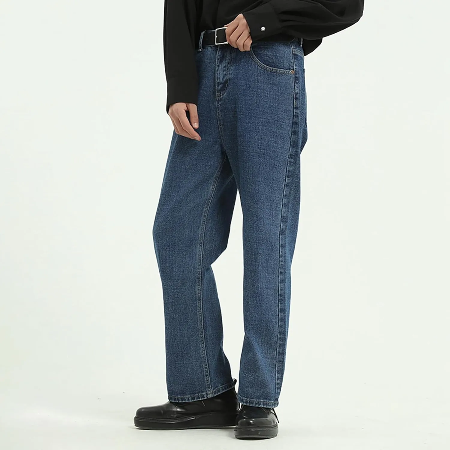 Men's Relaxed Fit Jeans Straight Leg Stretch Comfort Denim Jeans for Men Moccasins