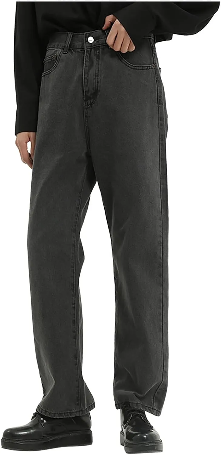 Men's Relaxed Fit Jeans Straight Leg Stretch Comfort Denim Jeans for Men Moccasins