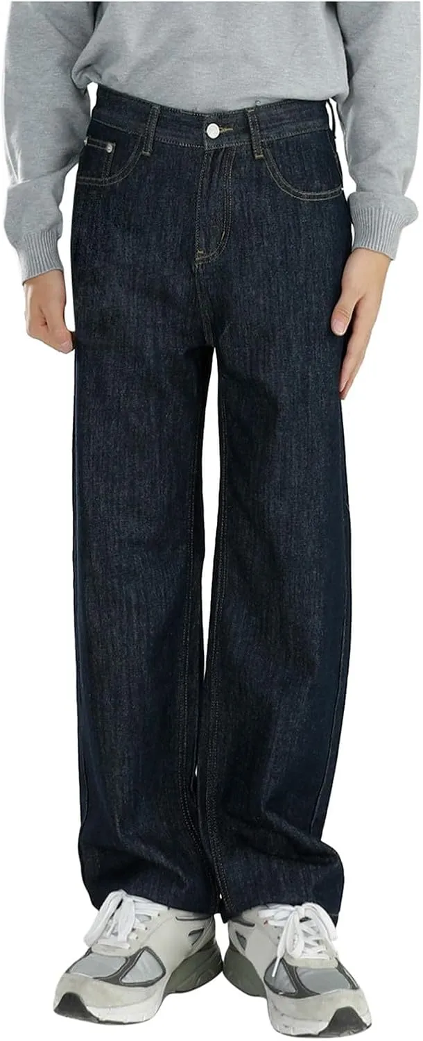 Men's Relaxed Fit Jeans Straight Leg Stretch Comfort Denim Jeans for Men Moccasins
