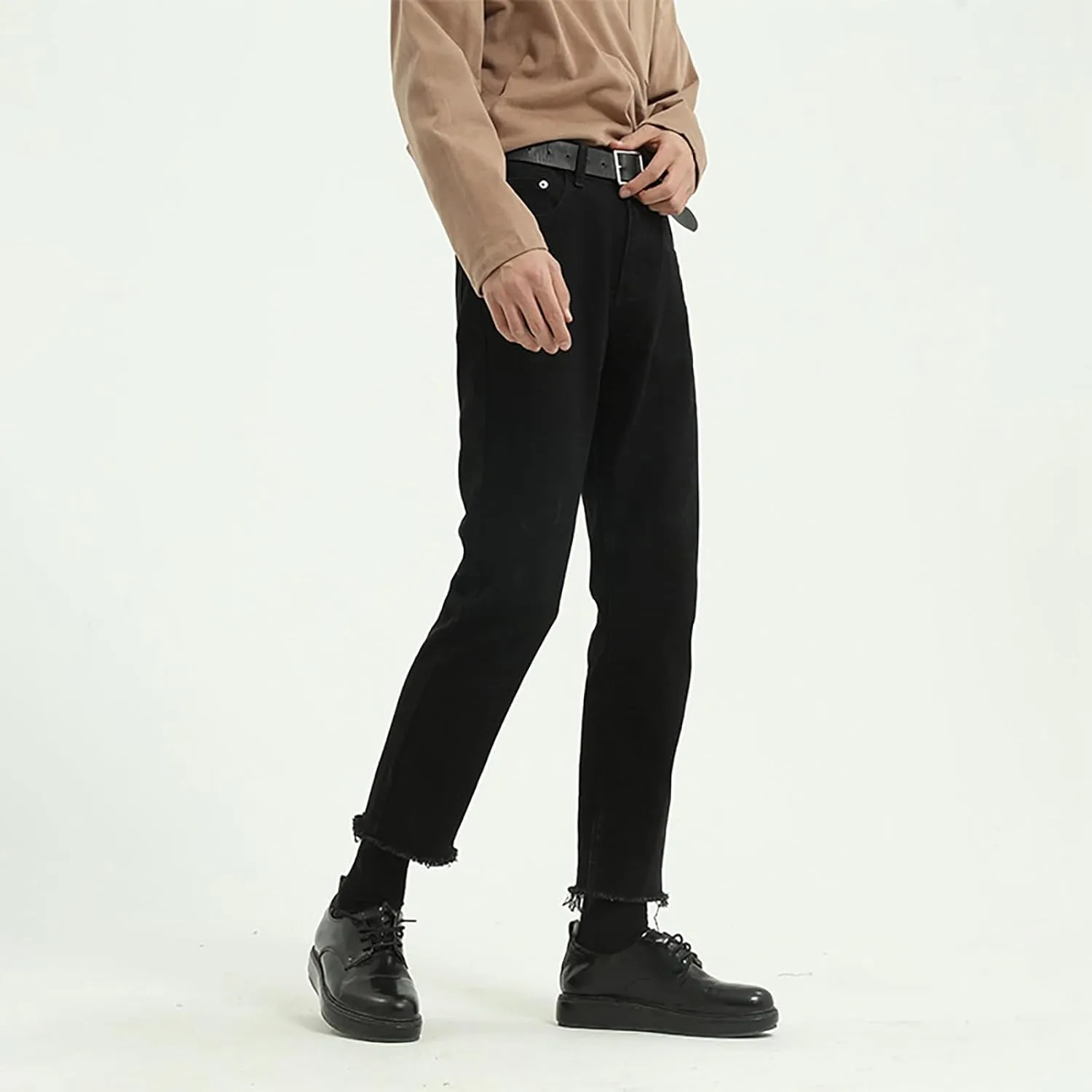 Men's Relaxed Fit Jeans Straight Leg Stretch Comfort Denim Jeans for Men Moccasins
