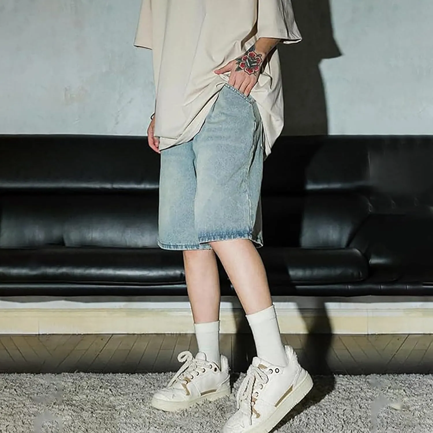 Men's Shorts Baggy Short Jeans Boys Baggy Jeans Boys Jorts Baggy Fit Jeans Shorts Shorts Street Dance Outdoor Shorts Men