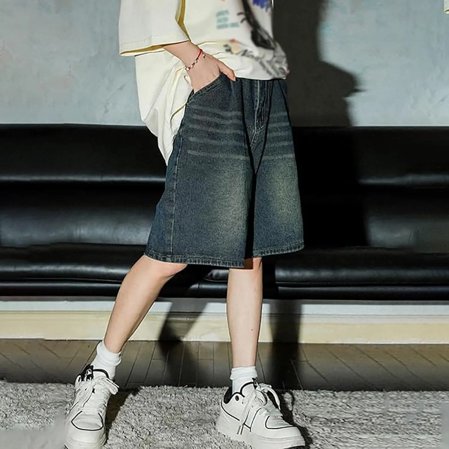 Men's Shorts Baggy Short Jeans Boys Baggy Jeans Boys Jorts Baggy Fit Jeans Shorts Shorts Street Dance Outdoor Shorts Men