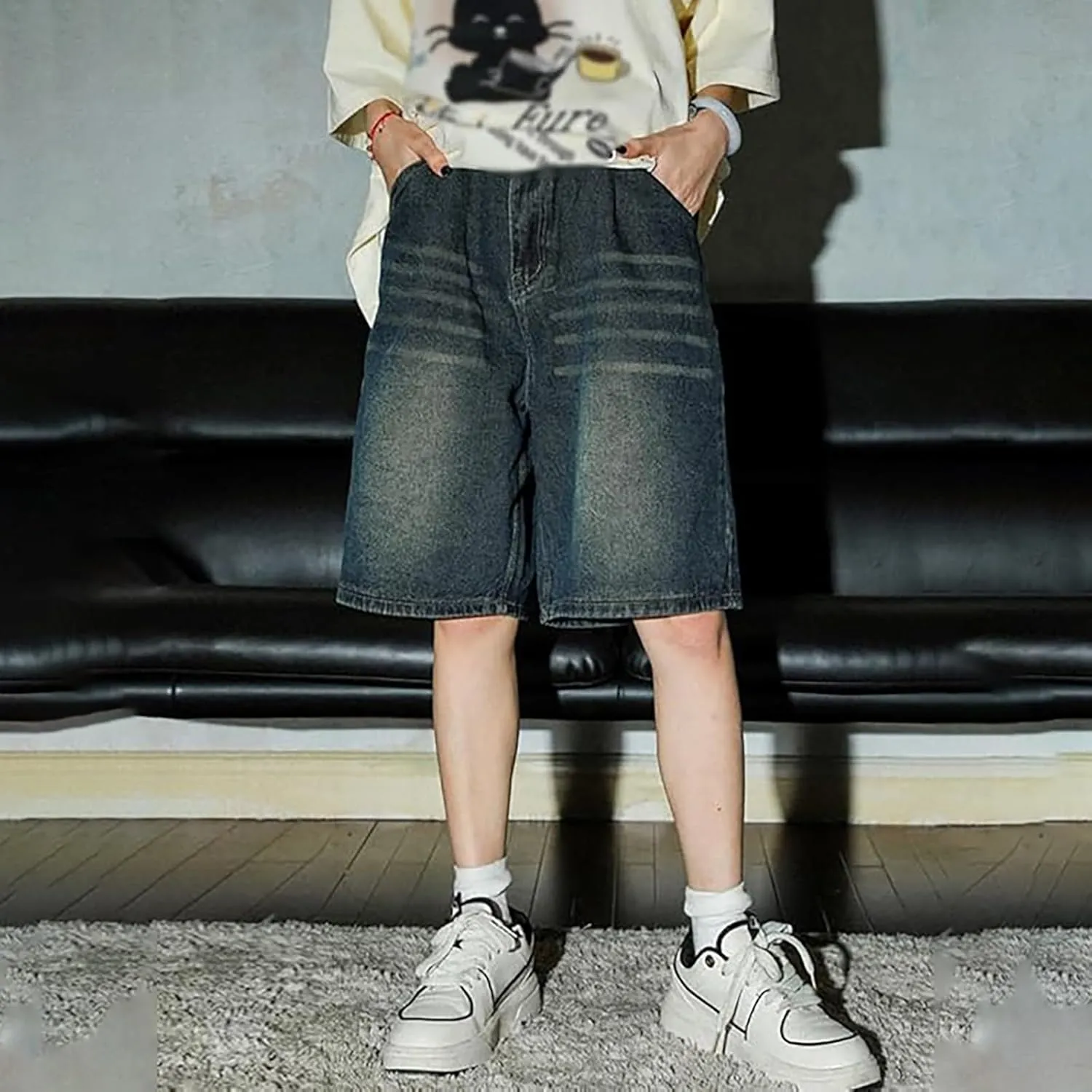 Men's Shorts Baggy Short Jeans Boys Baggy Jeans Boys Jorts Baggy Fit Jeans Shorts Shorts Street Dance Outdoor Shorts Men