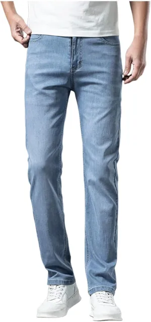 Men's Summer Fashion Slim Jeans Straight Leg Casual Style Pants Men's Clothing E Dark Mens Bikini Underwear