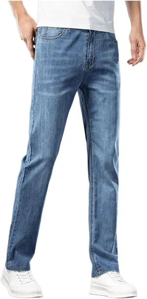 Men's Summer Fashion Slim Jeans Straight Leg Casual Style Pants Men's Clothing E Dark Mens Bikini Underwear