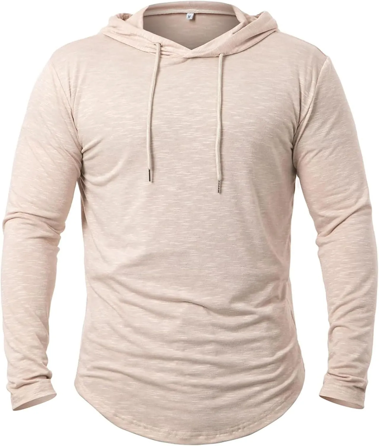 Men's Summer Shirts Long Sleeve Hat Elastic Rope Blouse Solid Color Comfy Leisure Style Sport Pants Fresh Trendy Tee