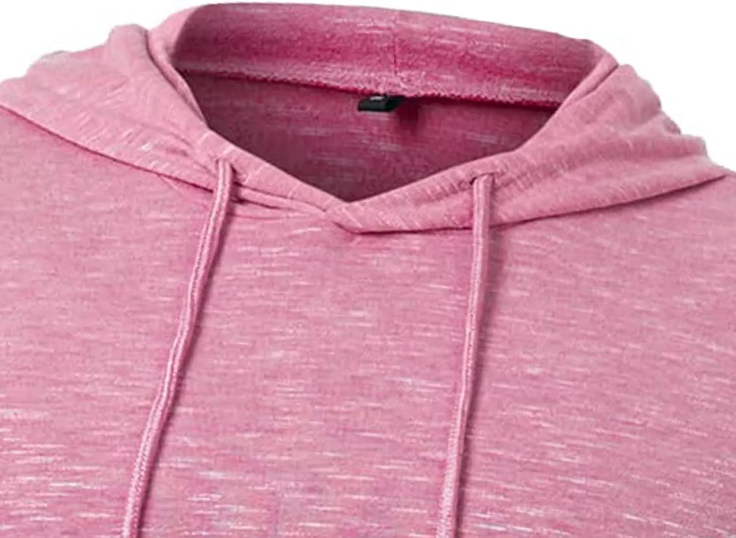 Men's Summer Shirts Long Sleeve Hat Elastic Rope Blouse Solid Color Comfy Leisure Style Sport Pants Fresh Trendy Tee