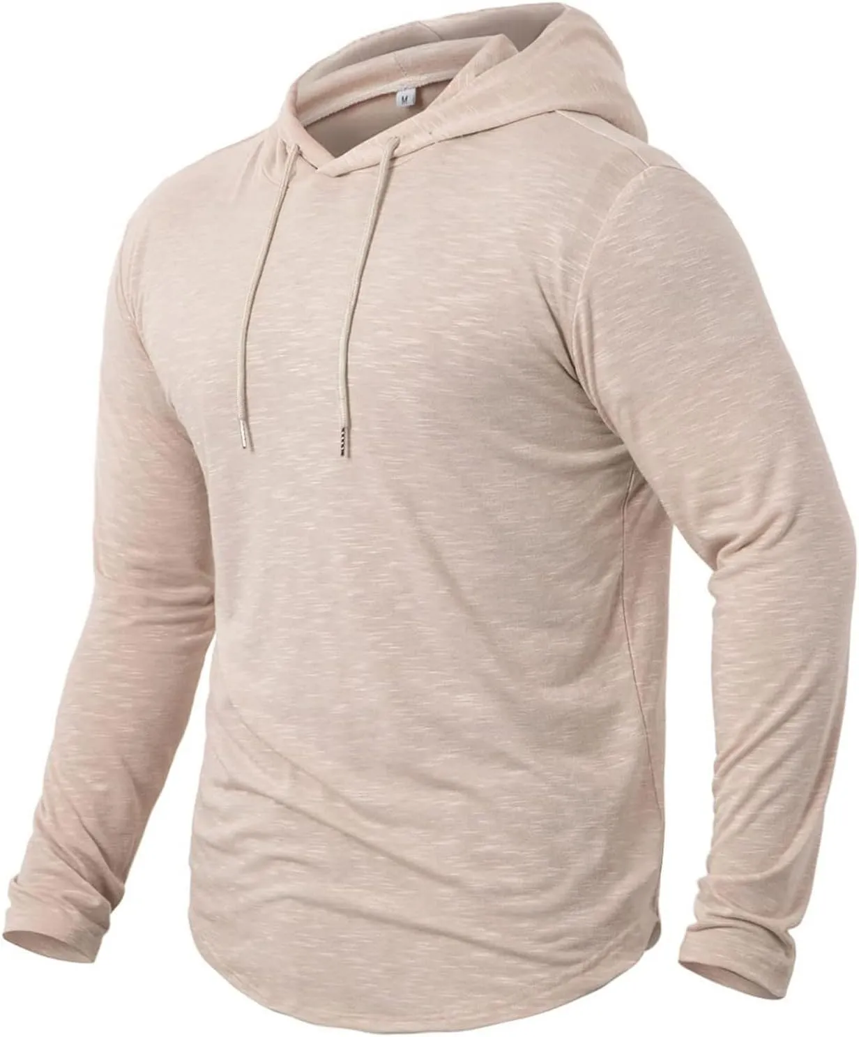 Men's Summer Shirts Long Sleeve Hat Elastic Rope Blouse Solid Color Comfy Leisure Style Sport Pants Fresh Trendy Tee