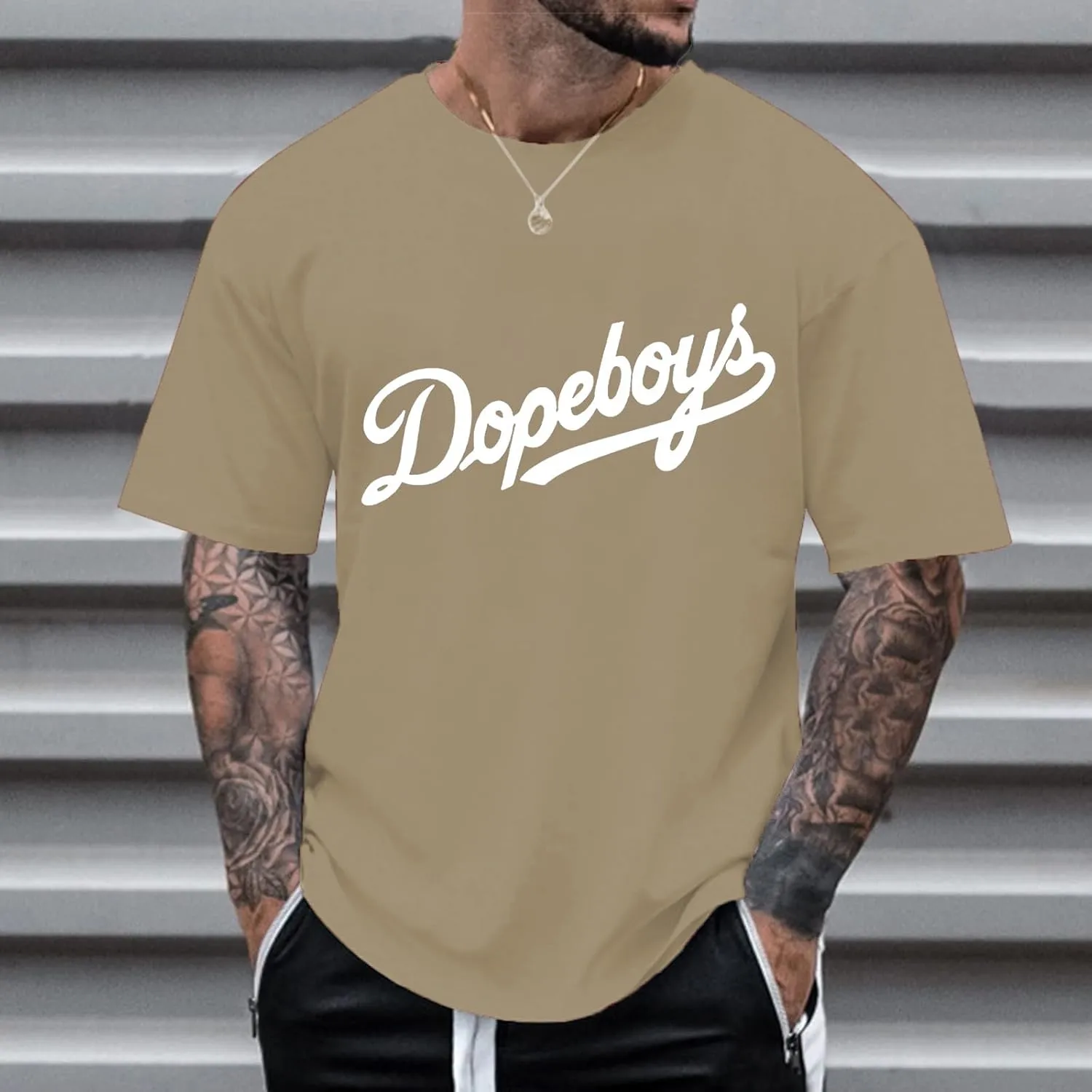 Men's Summer Shirts Short Sleeve Letter Crew Neck Comfortable Soft Fit Sport Pants Fresh Trendy T-Shirts