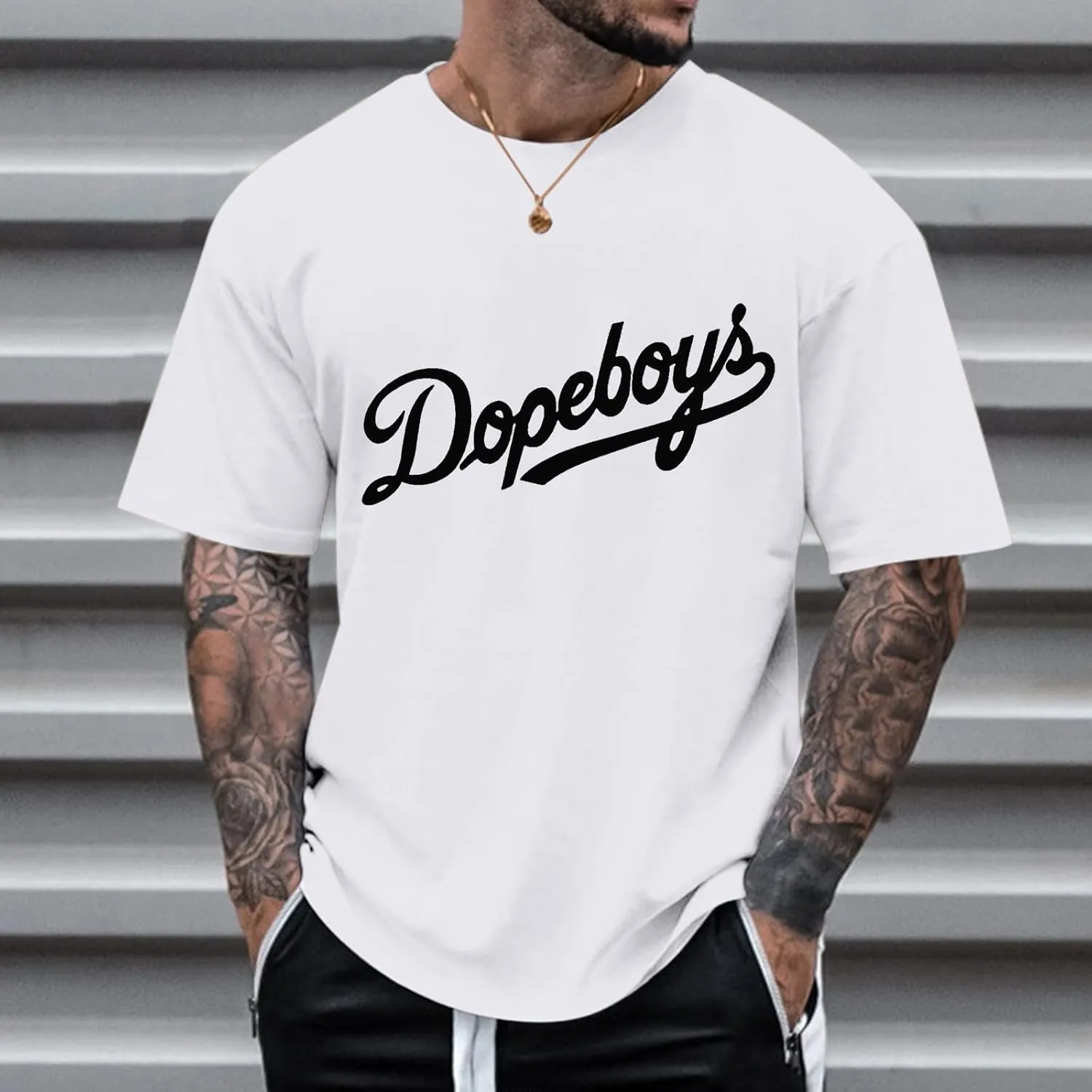 Men's Summer Shirts Short Sleeve Letter Crew Neck Comfortable Soft Fit Sport Pants Fresh Trendy T-Shirts