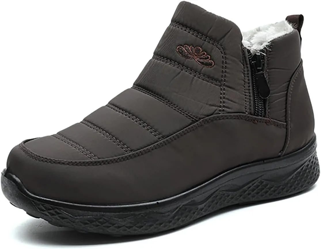 Mens Winter Boots Knee High Fur Lined Slip-Ons Women's Snow Boots Warm Non Slip Walking Shoes for Women Fashion High Top Boots Big and Tall Winter Booties