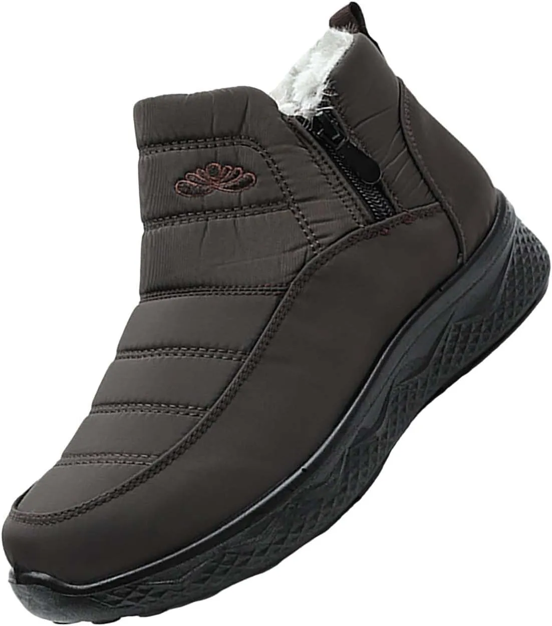 Mens Winter Boots Knee High Fur Lined Slip-Ons Women's Snow Boots Warm Non Slip Walking Shoes for Women Fashion High Top Boots Big and Tall Winter Booties