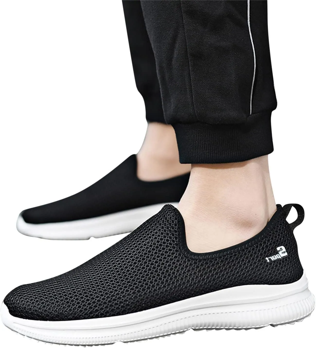 Mesh Slip On Sneaker for Women Non Slip Casual Sneakers Walking Shoes Women Arch Support Comfort Lightweight Breathable Running Shoes