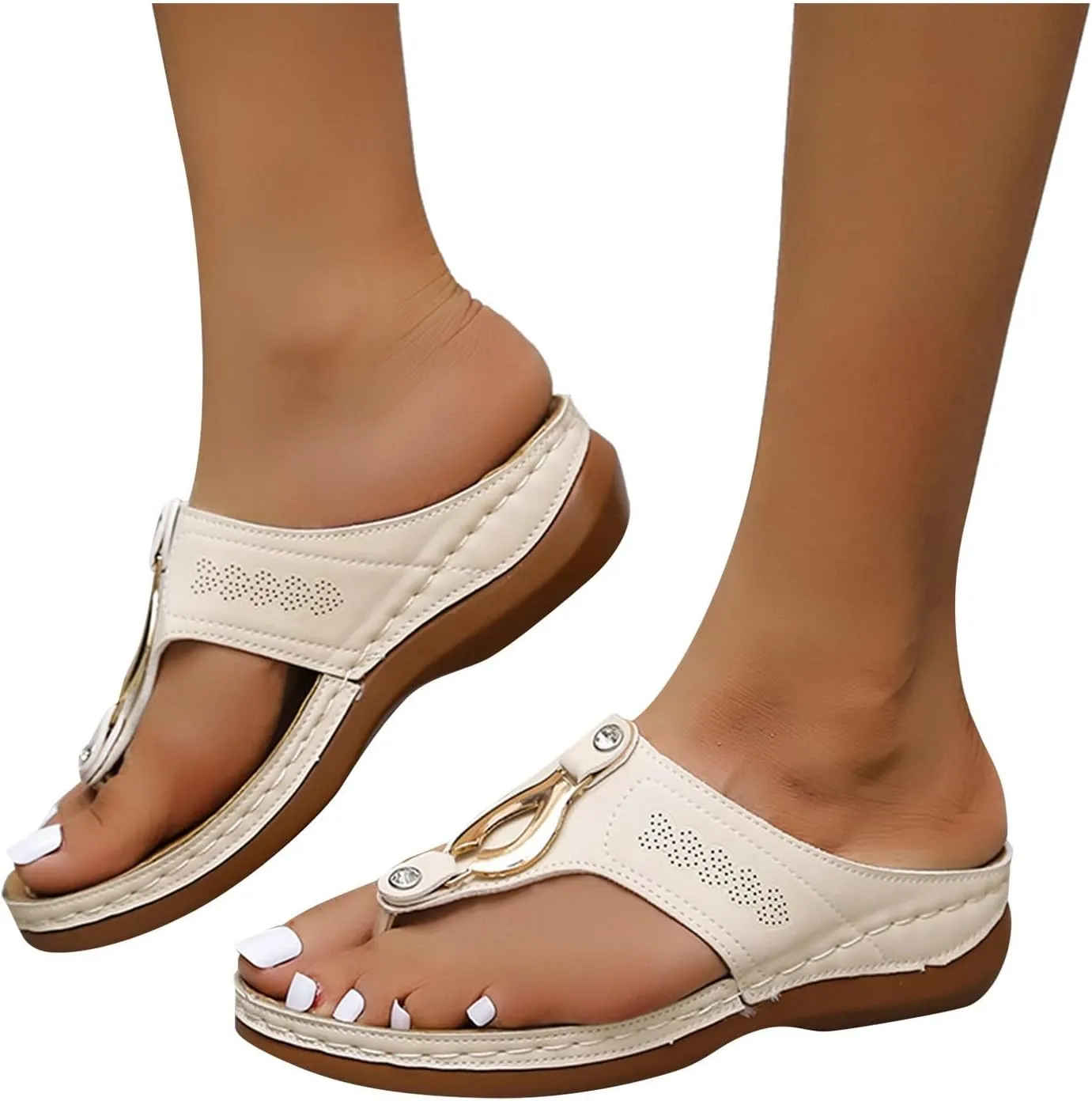 Orthopedic Flip Flops for Women with Arch Support Recovery Sandals Slip On Shoes Comfortable Walking Shoes Summer Beach Casual Yoga Mat Thong Sandals