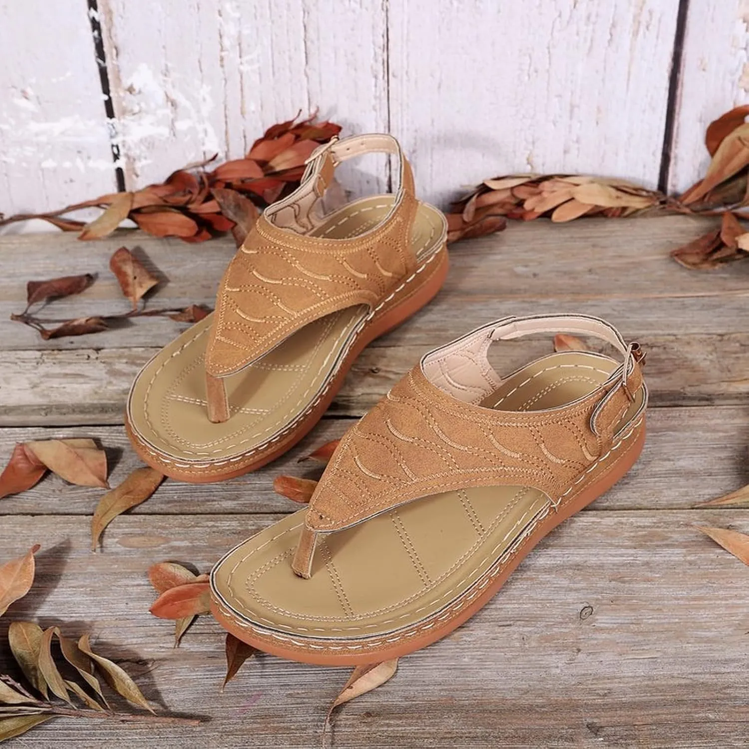 Orthopedic Sandals for Women Comfortable Walking Summer Sandals with Arch Support Wedge Sandals 2025 Flip Flops Sandals Platform Dressy Slip on Thong Shoes Fashion Beach Dress Vacation