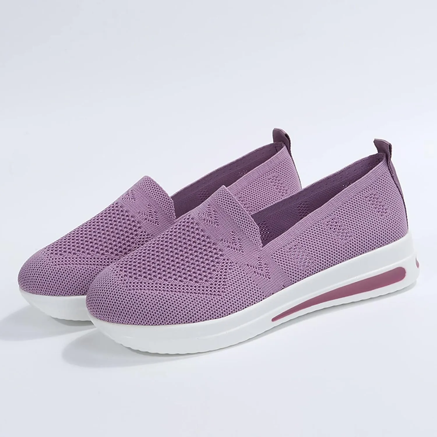 Orthopedic Shoes for Women Slip on Sneakers Comfort Non Slip Work Sneakers Woven Arch Support Breathable Walking Shoes