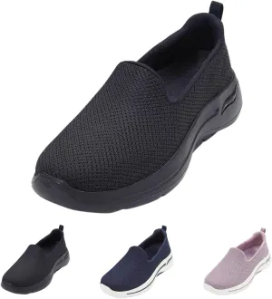 Orthopedic Shoes for Women Slip On Wide Width Sneakers Breathable Walking Shoes Trainers Comfortable Casual Athletic Shoes