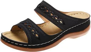 Orthopedic Summer Slides for Women with Arch Support Comfortable Walking Shoes Lightweight Adjustable Straps Beach Casual Outdoor Recovery Sandals