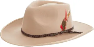 Outback Trading Company 1112 Unisex Dove Creek UPF 50 Water-Resistant Satin-Lined Western-Style Wool Hat