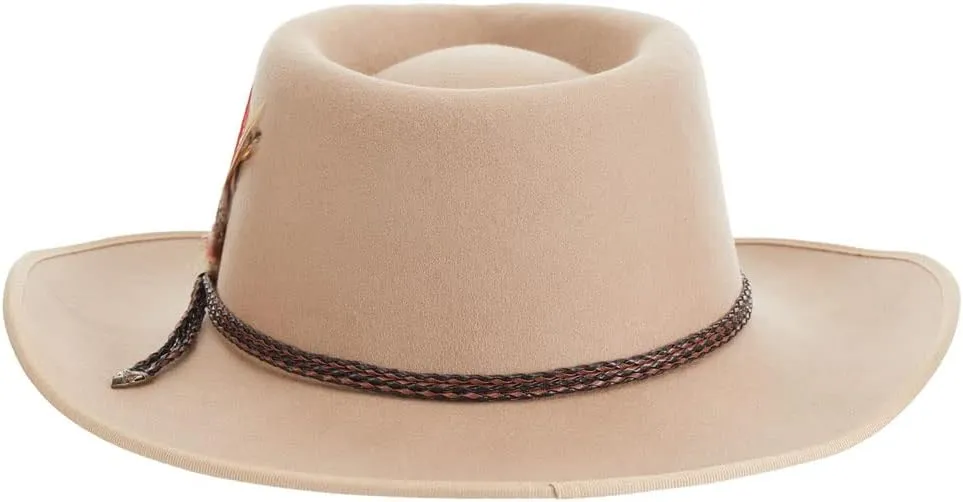 Outback Trading Company 1112 Unisex Dove Creek UPF 50 Water-Resistant Satin-Lined Western-Style Wool Hat