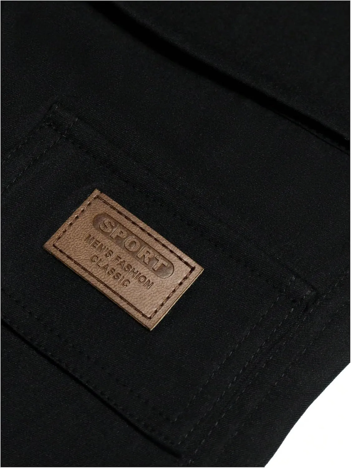 OYOANGLE Men's Cargo Pants Elastic Drawstring Waist Jogger Trousers with Pocket Streetwear