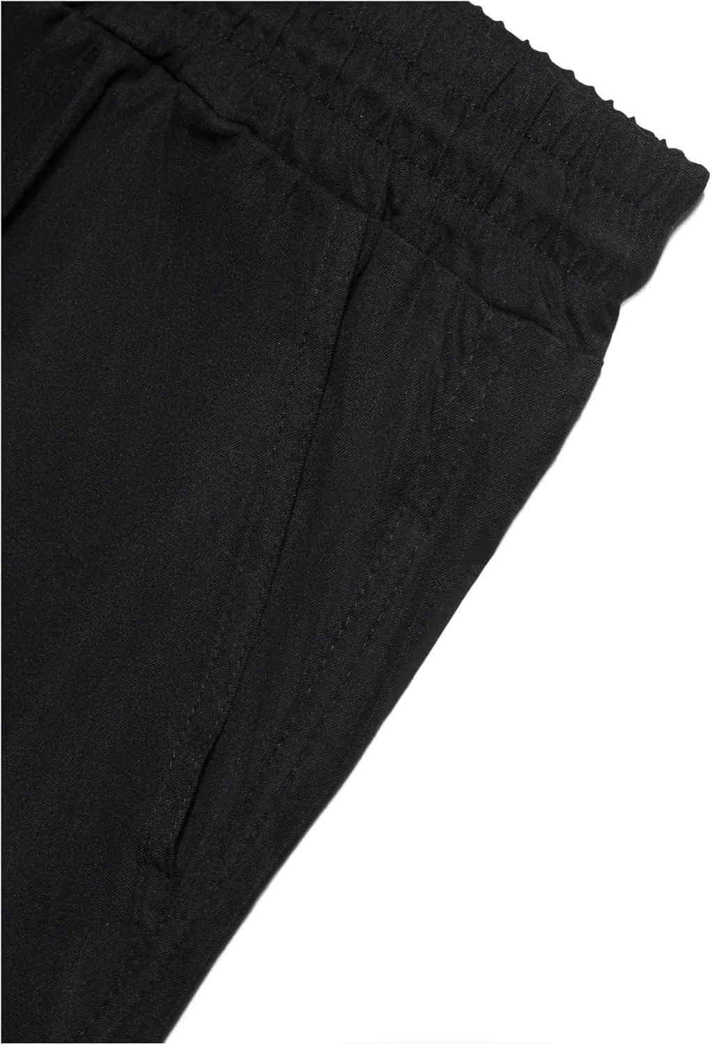 OYOANGLE Men's Cargo Pants Elastic Drawstring Waist Jogger Trousers with Pocket Streetwear