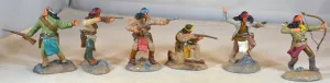 Paragon Painted Apache Indian Warriors Set 1 6 Piece Set Geronimo