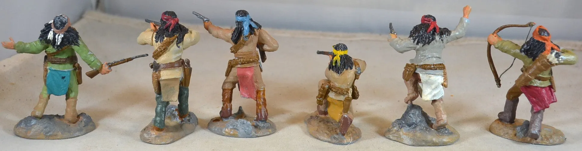 Paragon Painted Apache Indian Warriors Set 1 6 Piece Set Geronimo