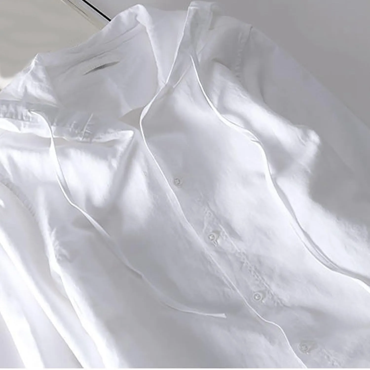 Spring and Summer New Men's Loose Fashion Sunscreen Hooded Long Sleeve Solid Color Linen Shirt Floral Sleeve Men Shirt