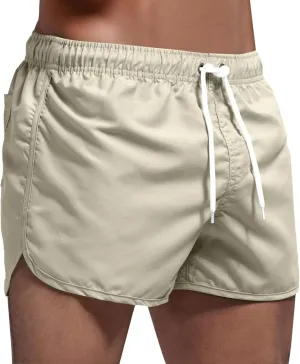Summer Trousers Surfing Splicing Spring and Swimming and Beach Shorts Men's Board Shorts Tan Shorts Denim