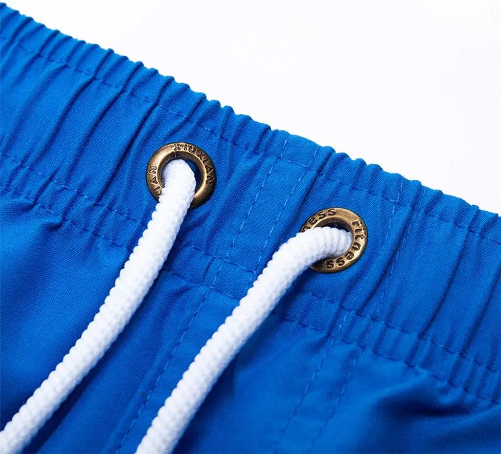 Summer Trousers Surfing Splicing Spring and Swimming and Beach Shorts Men's Board Shorts Tan Shorts Denim