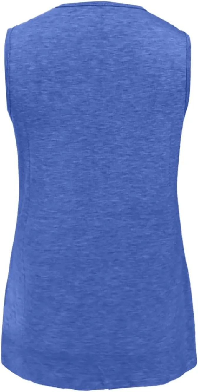Tank Top for Women Summer V Neck T Shirt Trendy Sleeveless Solid Color Tee Loose Fit Trendy Clothes