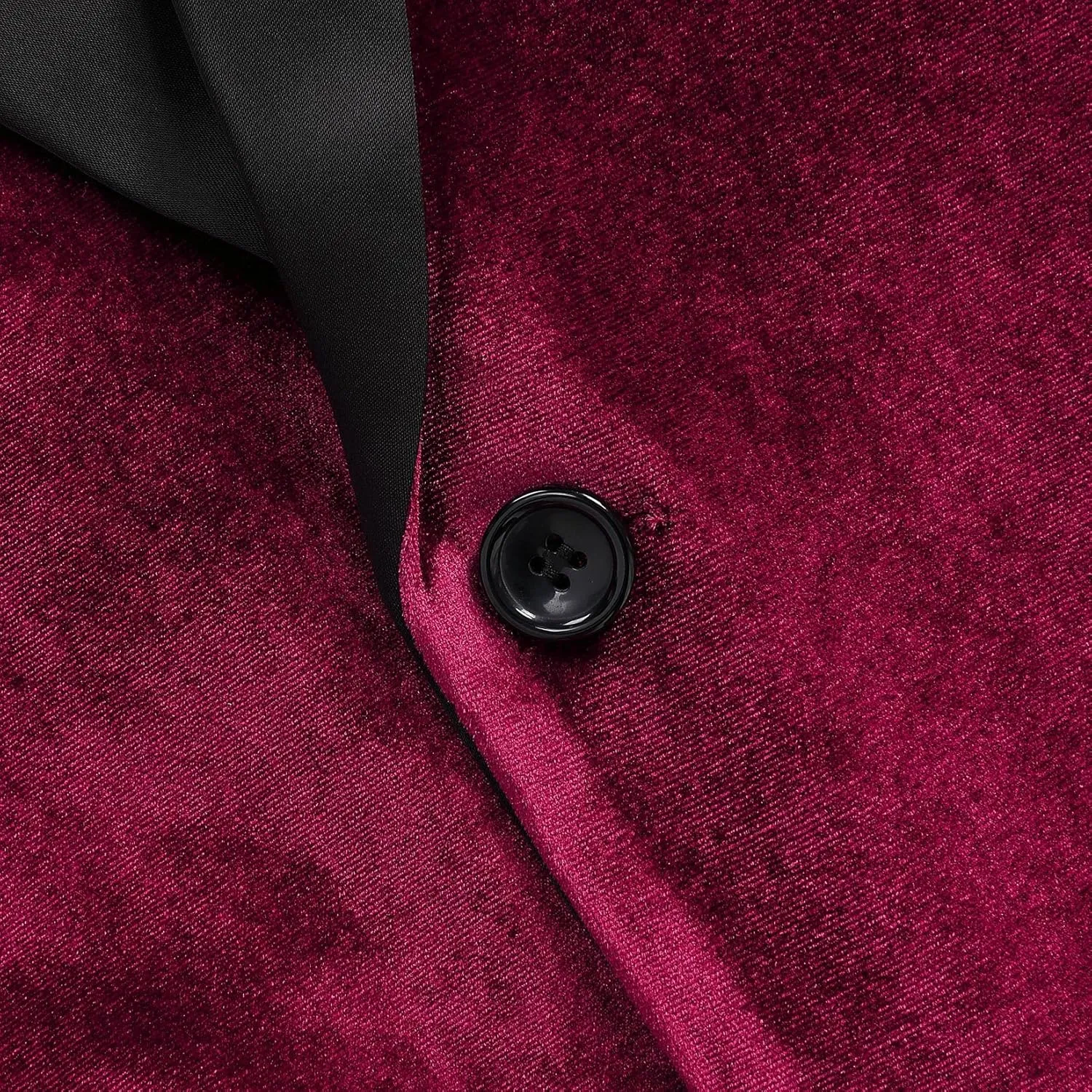 TURETRENDY Men's Velvet Blazer One Button Solid Wedding Tuxedo Slim Fit Luxury Velour Suit Jacket for Dinner,Prom,Party