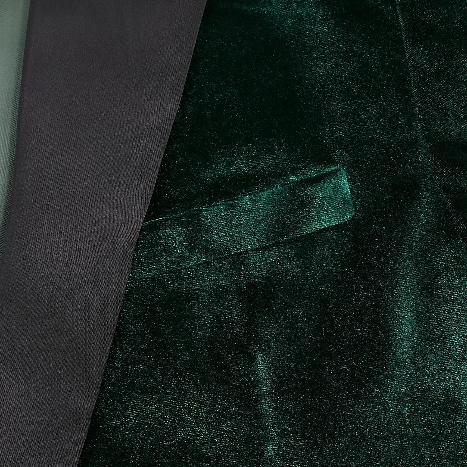 TURETRENDY Men's Velvet Blazer One Button Solid Wedding Tuxedo Slim Fit Luxury Velour Suit Jacket for Dinner,Prom,Party