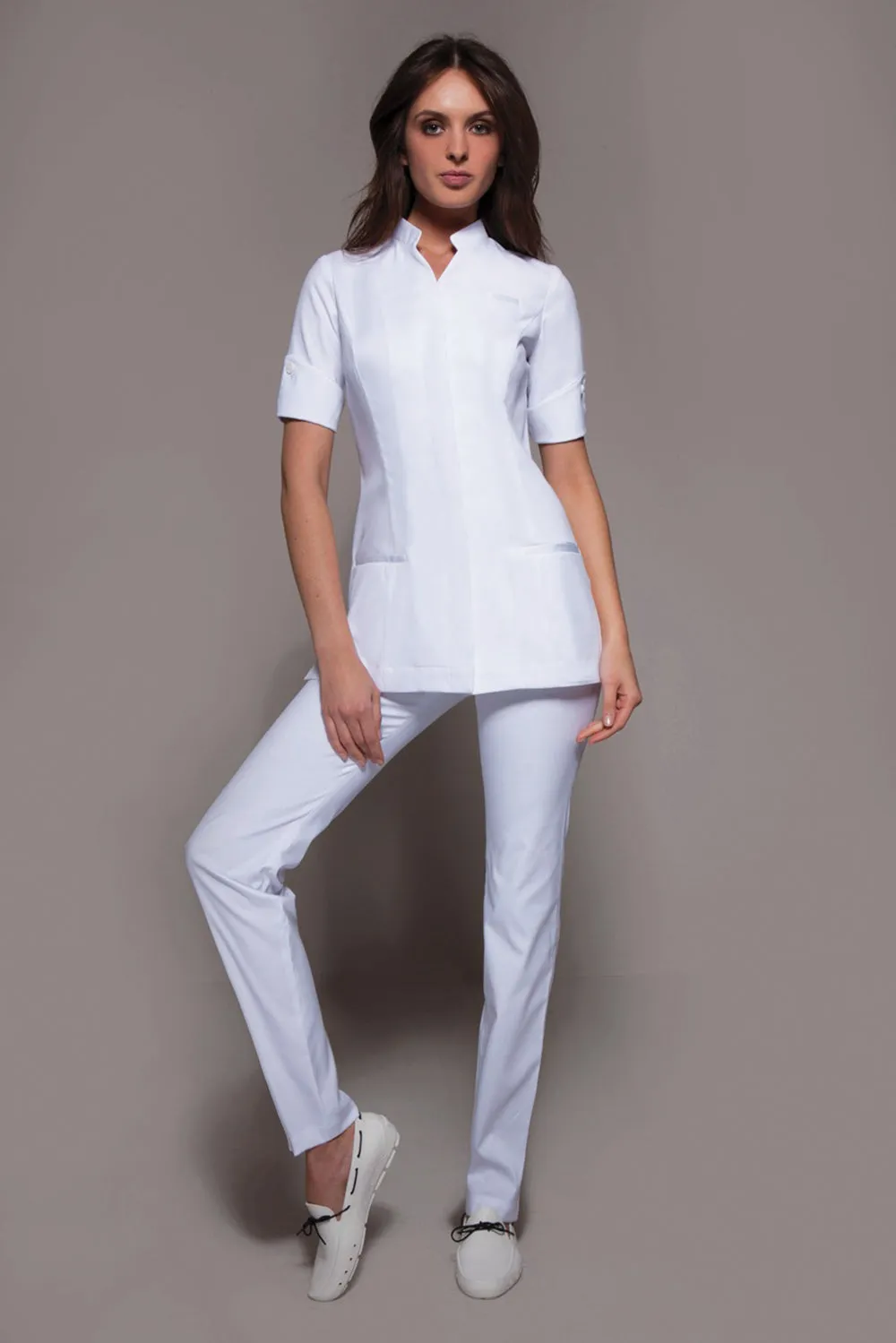 WOCK PROFESSIONAL SHOES-LEA Moccasins White for Spa, Wellness, Dental, Nurse. Medical - STYLEMONARCHY