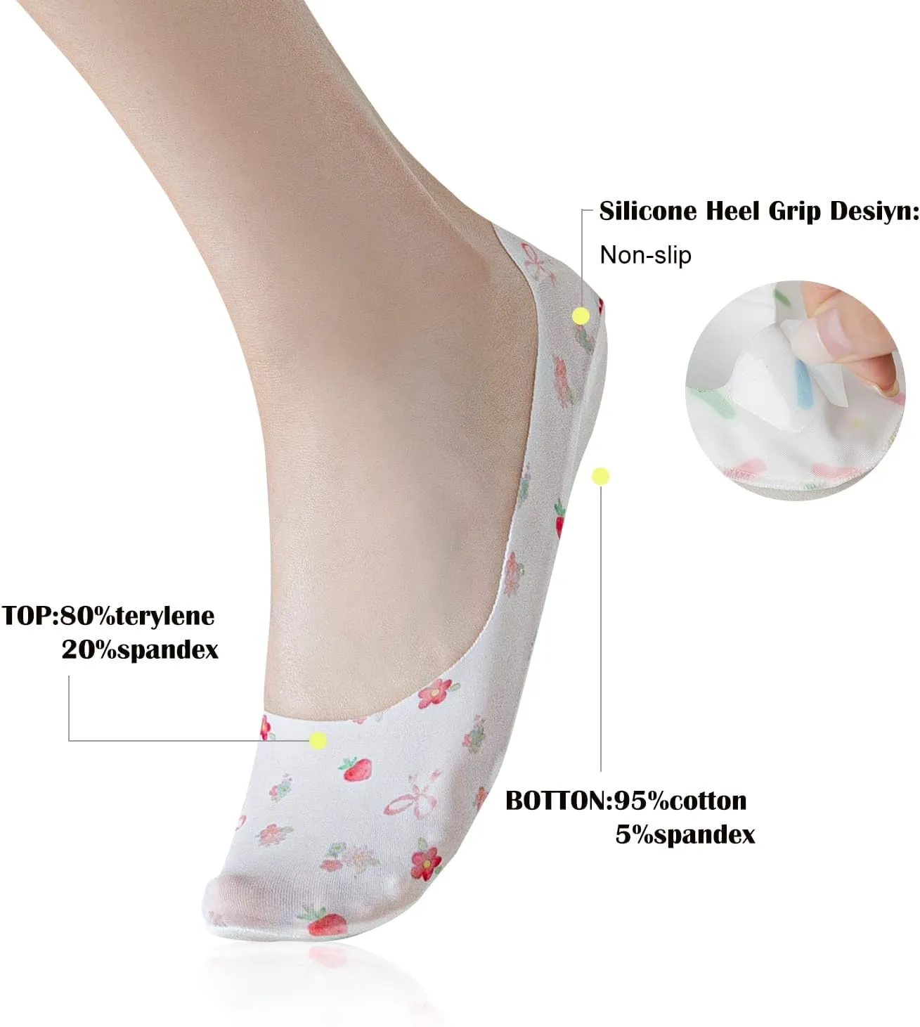 Women No Show Socks Ultra Low Cut Liner Ice Feeling socks Nonslip Liner Invisible Hidden Thin boat Socks